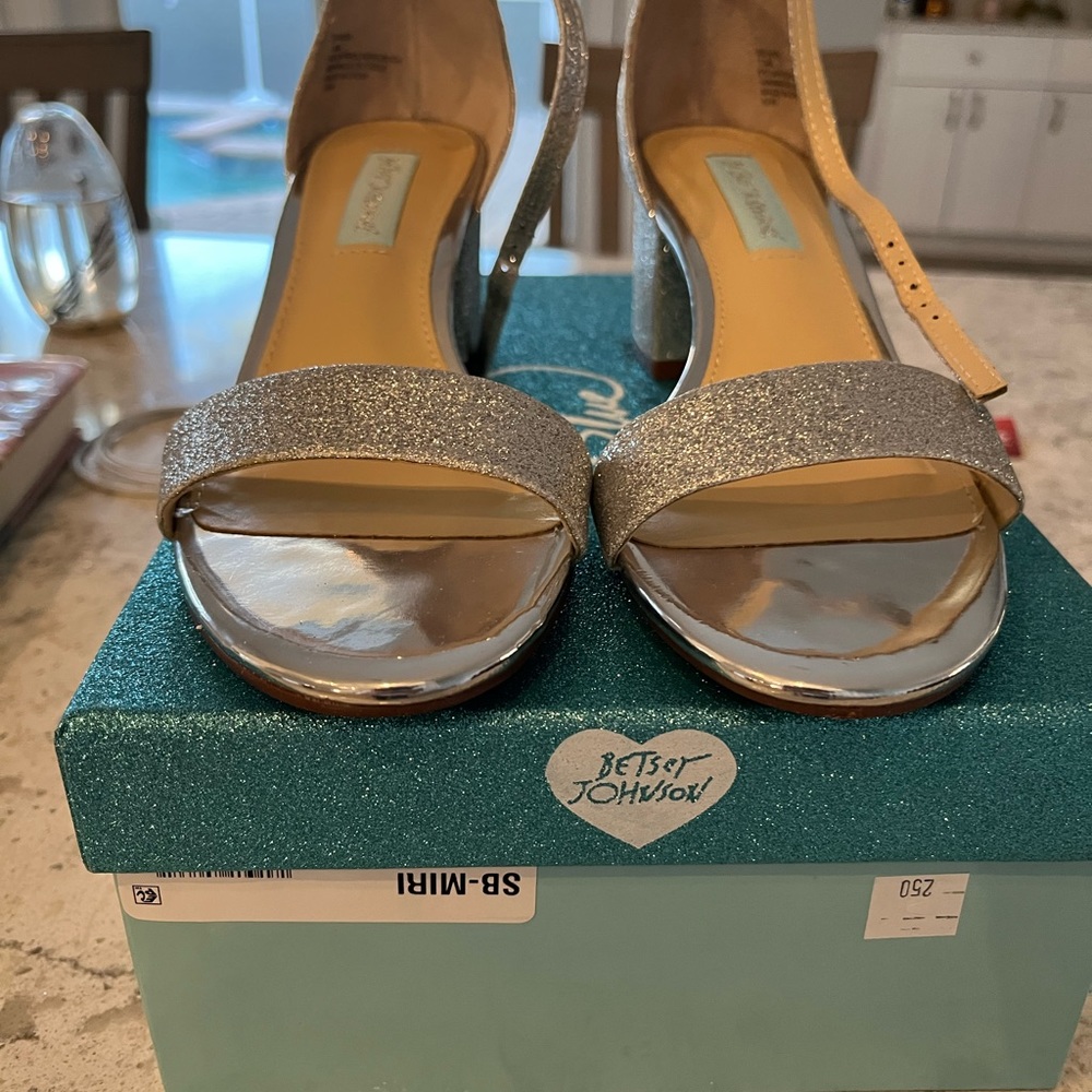 Betsey Johnson heels, size 7 1/2-worn only once